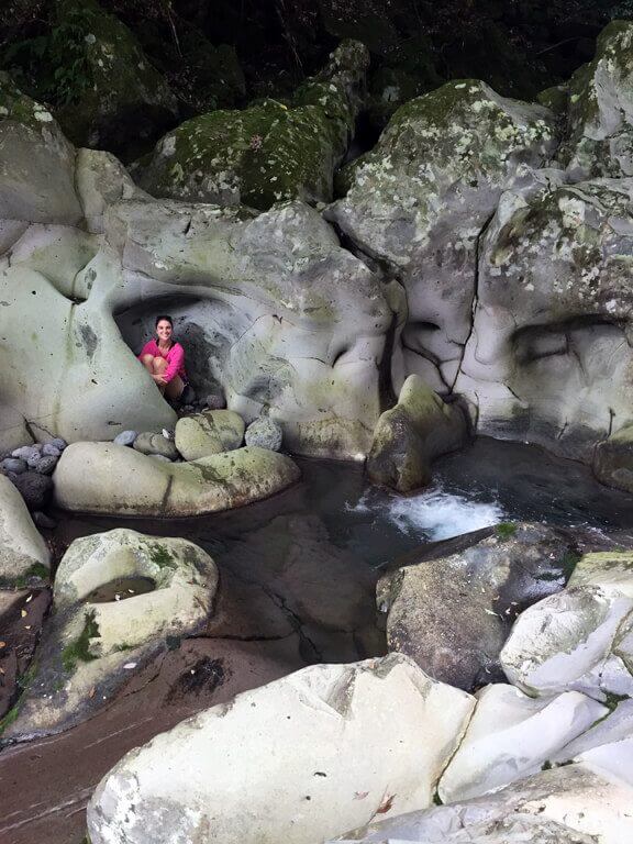 Peekaboo at Wonang Falls on Jeju Island