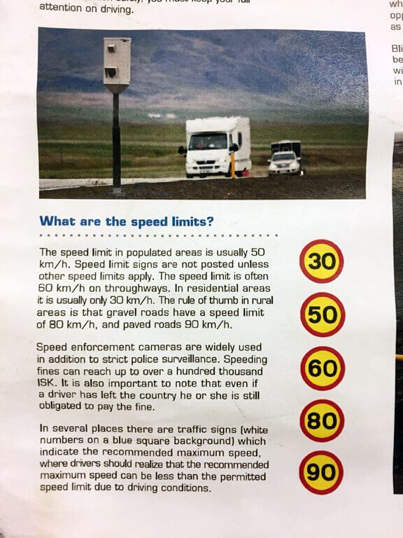 Egilsstadir Campground - Icelandic Driving Speeds