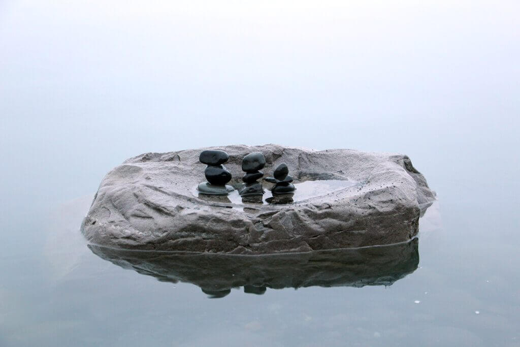 Iceland Pebble Water Inukshuk