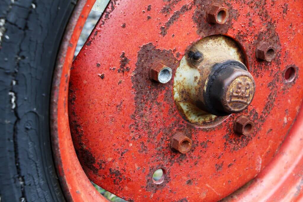 Iceland Red Tire Tractor