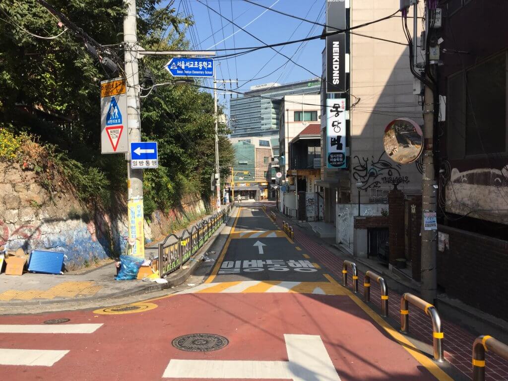 A fun way to learn languages is moving to another country and get lost in city streets like this one in Korea!