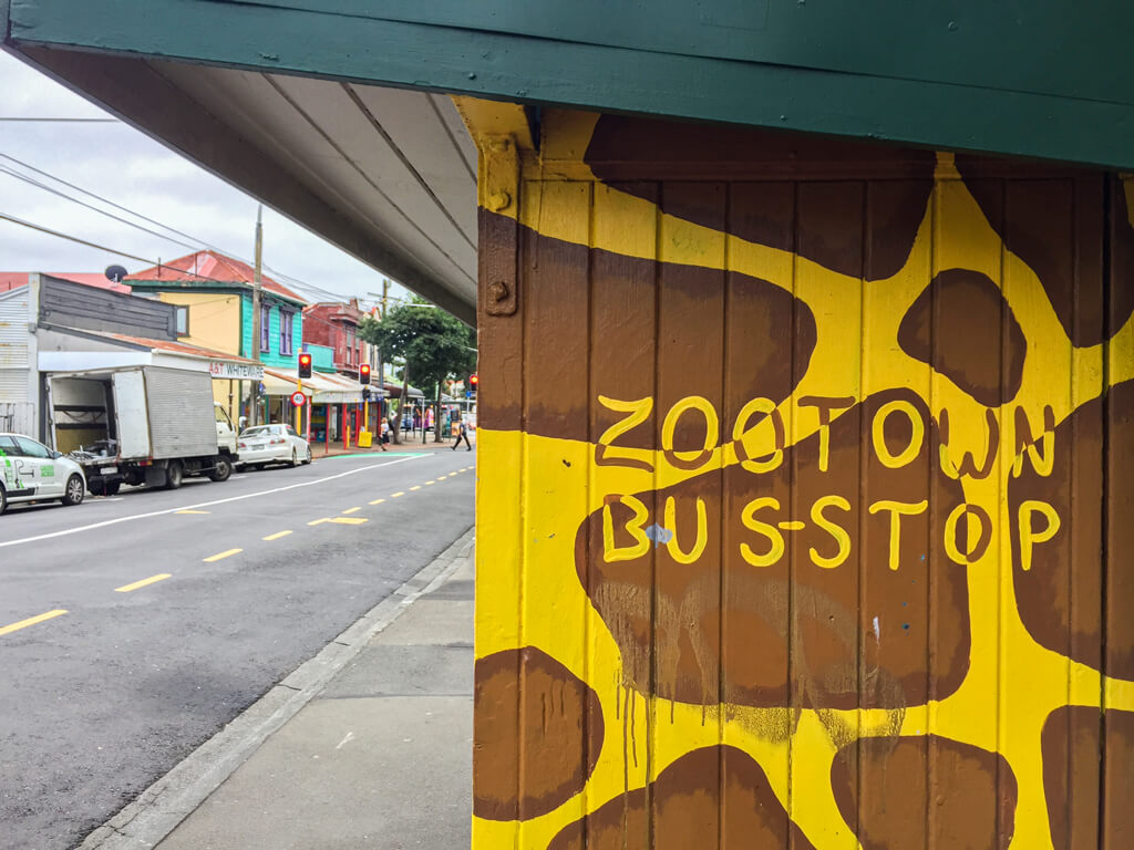 Wellingtons' Newtown Zootown Bus-Stop