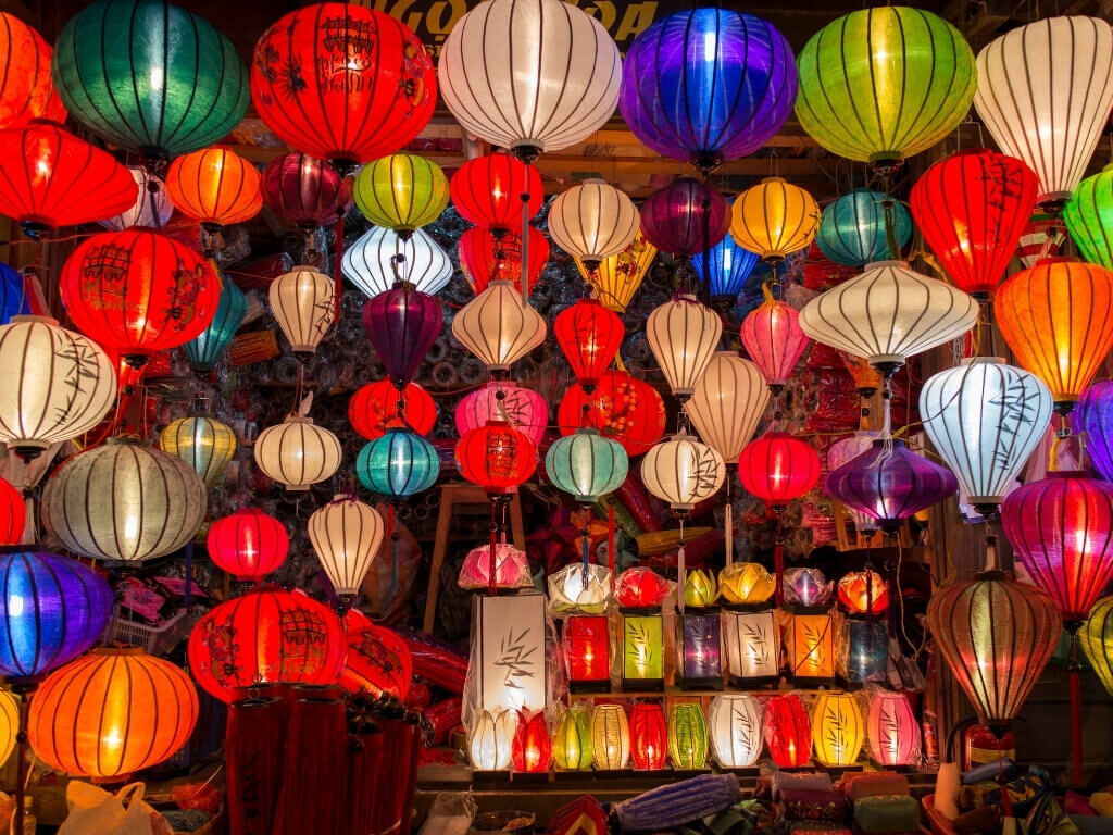 There are a lot of lanterns in this photo!