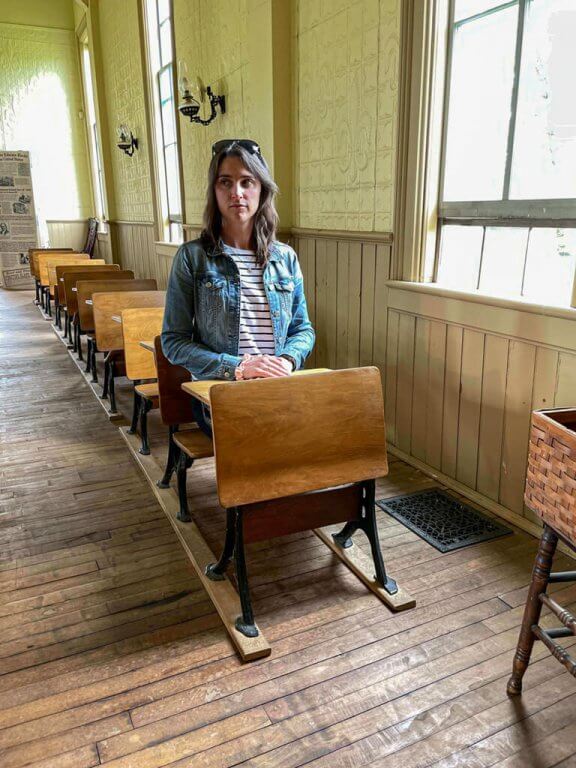 Desks at North Buxton Historic School