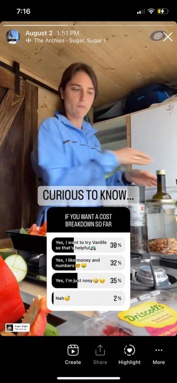 Instagram vanlife Qs for TwTMc