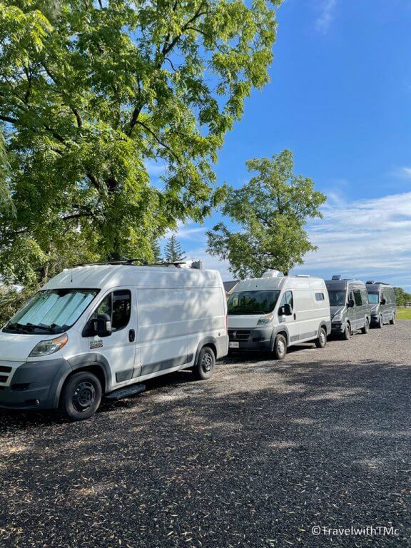 Vanlife Friends staying at a Harvest Host in Ontario Canada-2
