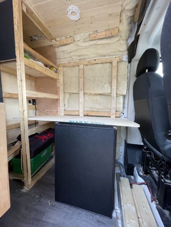 Old van bathroom renovations teardown stage