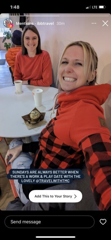 January work date w Lindsay in Burlington
