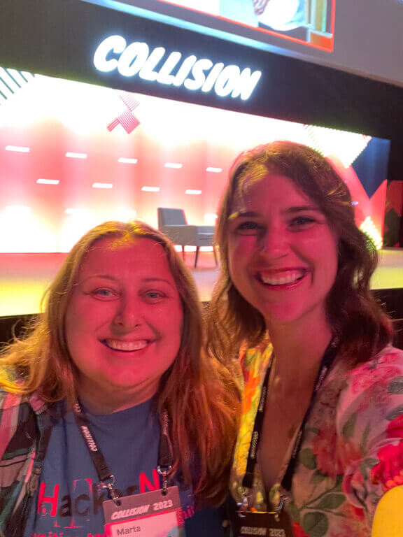 Marta & me at Collision Conference in Toronto
