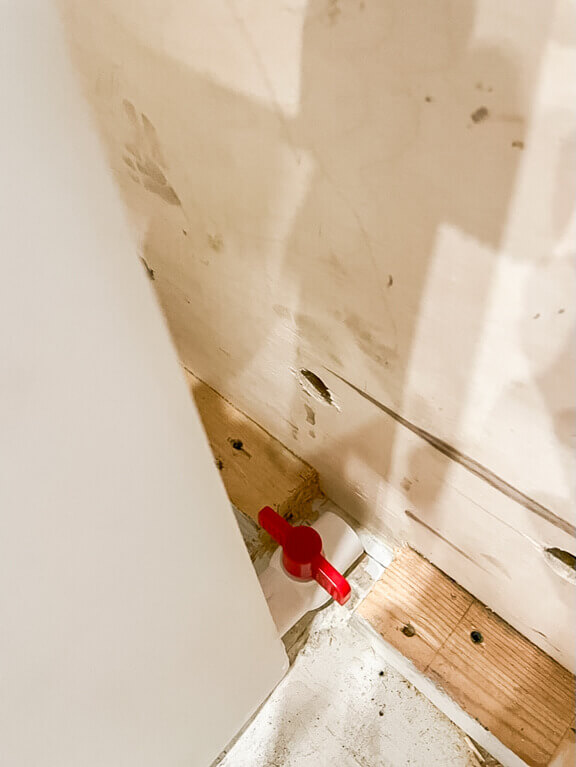 Van Plumbing Fittings in Wooden Bench