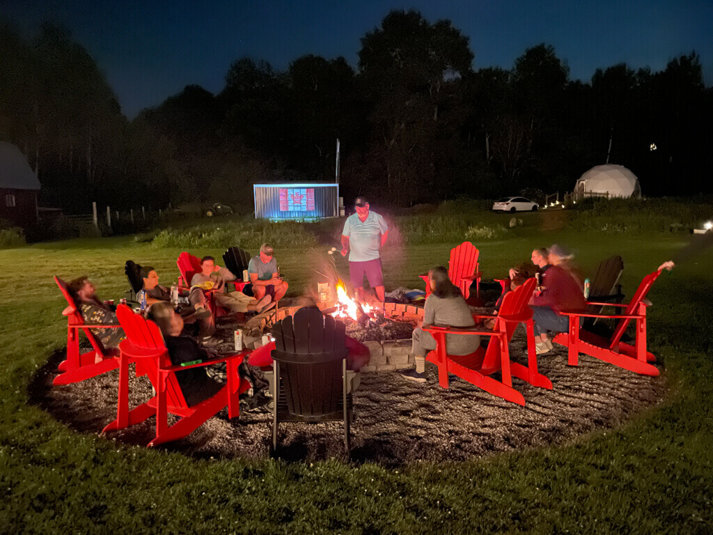 Meanwhile Blueberry Farm Campfire with VanFam