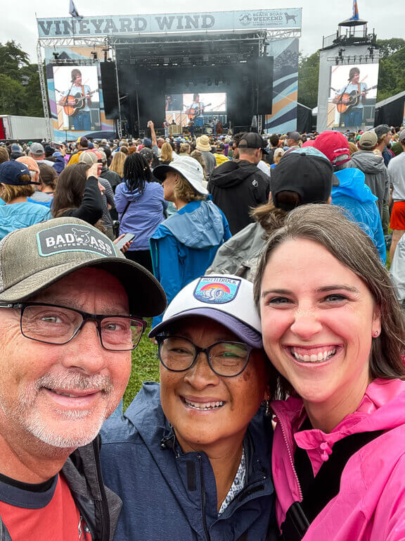 Beach Road Weekend Concert Crew in the rain