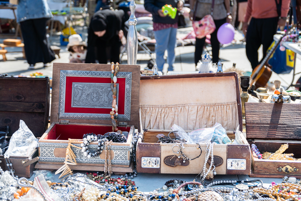Suitcases and Jewelry for Sale at Israels Plads Market