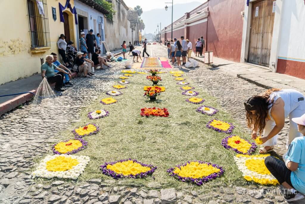 Antigua Alfombras Decoration in Guatemala