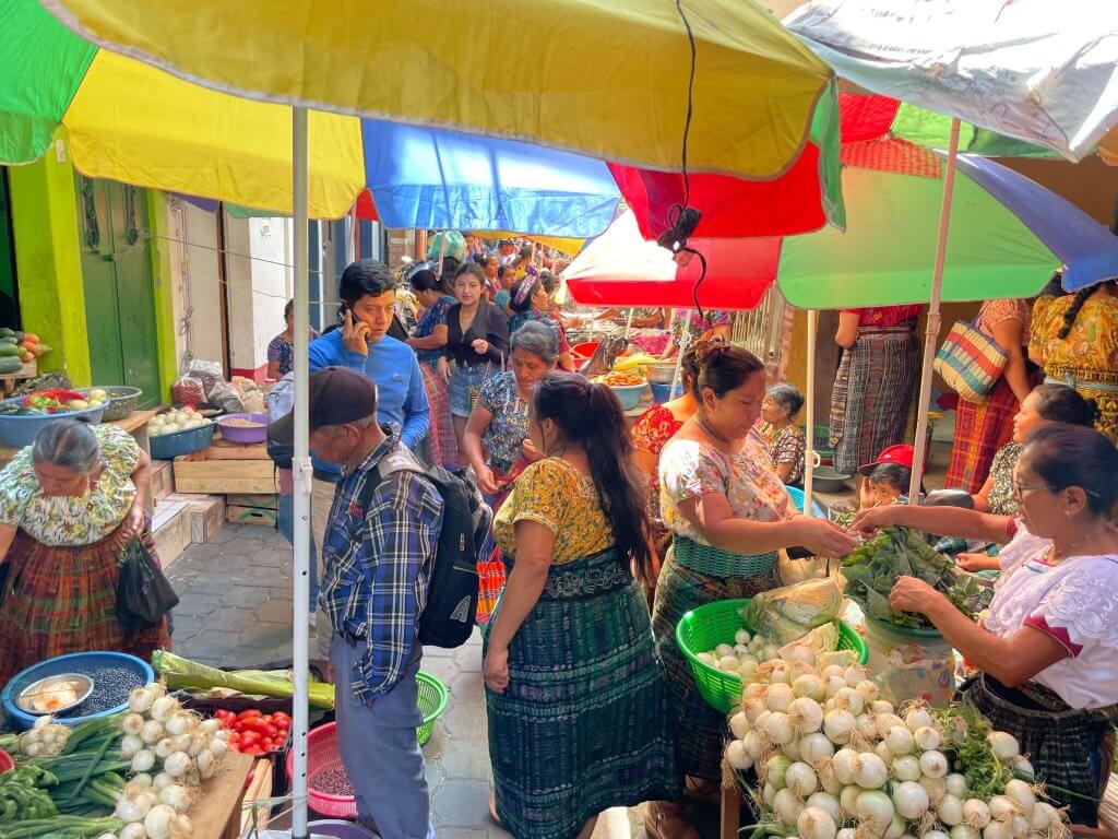 Food Market in San Pedro La Laguna in Guatemala