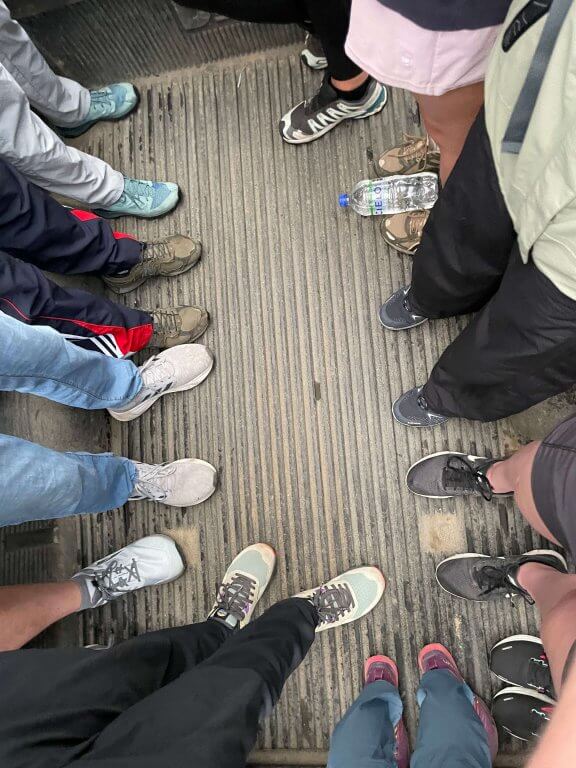 Feet First on Truck Ride to San Pedro Volcano