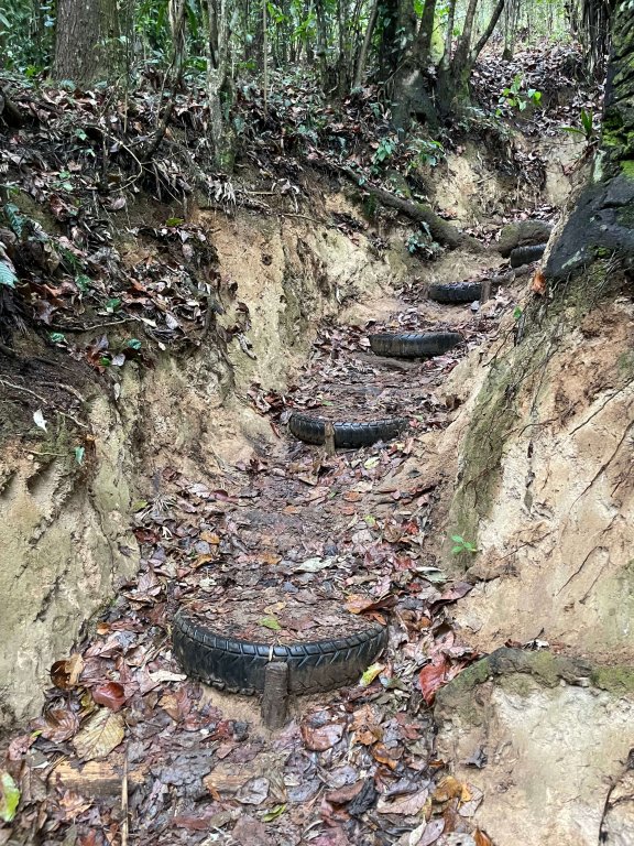 Tire Steps on Volcan San Pedro in Guatemala