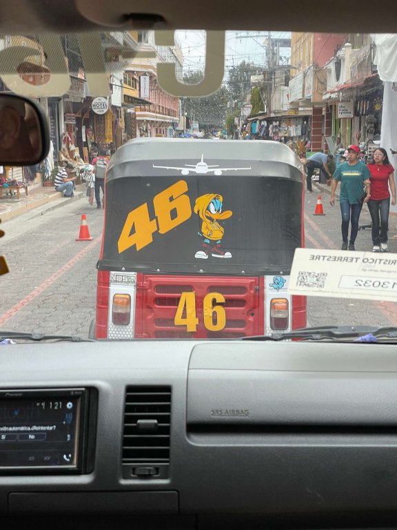 Tuk-Tuk Daffy Duck Menace in Panajachel Guatemala