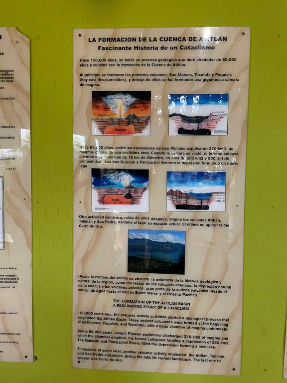 Volcan San Pedro Welcome Centre Info Sign