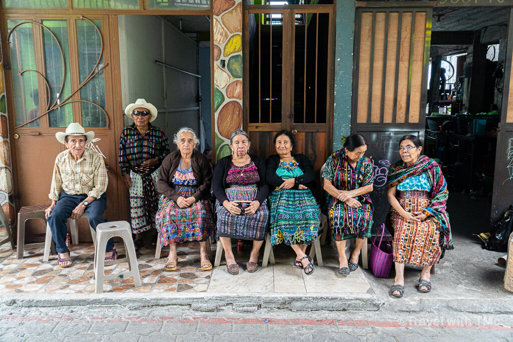 Lake Atitlán - San Pedro Elders Sitting Together